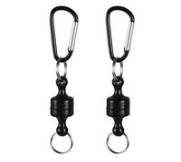 MiOYOOW - Hebilla magnético de pesca, 2/4 unidades, mosquetón y llavero de liberación rápida para pesca, camping, senderismo, ciclismo
