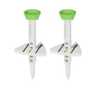 MiOYOOW - Juego de 2 camisetas de golf de plástico ajustables para golf irrompibles con línea de visión precisa para reducir la fricción y la rotación lateral