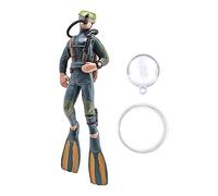 MiOYOOW Juego de decoración para acuario, Buzo flotante hecho a mano, accesorios para acuario, respetuoso con el medio ambiente, decoración de acuario flotante de PVC para acuario