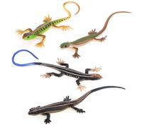 MiOYOOW Juguete de Halloween para Gato Lagarto, 4 Piezas de PVC simulado, Juguete Interactivo para Gato Lagarto, para Gatitos y Gatos Adultos Mayores de 6 Meses y Regalo