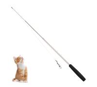 MiOYOOW Juguete de plumas para gatos, varilla de gato retráctil 3 secciones, juguetes interactivos para gatos interiores (Rubicación no incluida)