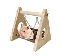 MiOYOOW Juguetes Columpio para hámsteres, Columpio Colgante para Ratas, Hamaca de Madera para Mascotas pequeñas, Accesorios de Ejercicio para hámsteres, Ardillas voladoras, Loros y pájaros
