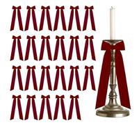 MiOYOOW Lazos de satén para candelabros, 24 Piezas, Lazos Rosas, Adorno romántico para Bodas, cumpleaños y Navidad