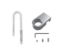 MiOYOOW Lily - Pipa de acero inoxidable para acuario pequeño, tubo de entrada de salida de acuario con pinza de fijación de metal para acuario de plantas (compatible con tubos de filtro de 12/16 mm)