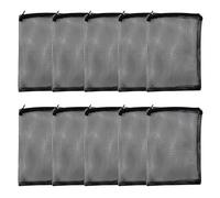 MiOYOOW Lote de 10 bolsas de filtro de malla para acuario, bolsas de malla para acuario con cremallera para estanque de piscina de acuario (malla gruesa)