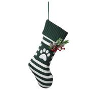 MiOYOOW Medias navideñas Tejidas, Medias navideñas Personalizadas con Patas Rojas y Verdes, Grandes Adornos navideños para la repisa de la Chimenea de la Familia, barandilla de la Escalera