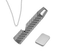 MiOYOOW Mioyow silbato de titanio, silbatos de emergencia EDC silbatos al aire libre hasta 120 DB con cadena y caja de hierro para senderismo, caza, camping, pesca y aventura