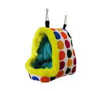 MiOYOOW Nido de hamaca para loro, nido de pájaros cálido de invierno con felpa gruesa, cueva para dormir cálida de invierno para todo tipo de mascotas pequeñas de pájaros.
