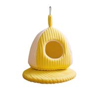 MiOYOOW Nido de pájaro cálido para Invierno, Hamaca Colgante Gruesa para Loros, cómoda Cama planeadora de algodón, cojín extraíble Incorporado para Que Las Mascotas duerman y jueguen