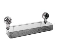 MiOYOOW Organizador de ducha transparente, estante de ducha resistente con ventosa montado en la pared con agujeros de drenaje para baño, dormitorio, cocina