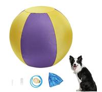MiOYOOW Pelota de pastoreo de perros, pelota de entrenamiento inflable resistente de 18 pulgadas con diseño de cremallera, bolas interactivas grandes de doble capa para perros pequeños y medianos