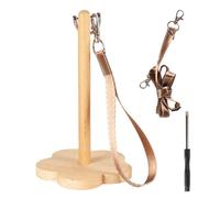 MiOYOOW Porta-Hilos portátil, Porta-carretes de Lana de Madera, Porta-Hilos Giratorio, para Colgar en la muñeca, Accesorio de Tejido para Amantes de Las Manualidades
