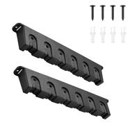 MiOYOOW - Soporte de caña de pescar, soporte de pared para caña de pescar, con 6 agujeros, vertical y horizontal, ratelier caña de pescar para garaje, cabina, sótano, tienda de barcos