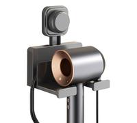 MiOYOOW Soporte para secador de Pelo, Soporte para secador de Pelo con ventosas, Soporte Autoadhesivo para secador de Pelo y Plancha, para baño y Dormitorio