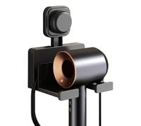 MiOYOOW Soporte para secador de Pelo, Soporte para secador de Pelo con ventosas, Soporte Autoadhesivo para secador de Pelo y Plancha, para baño y Dormitorio