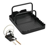 MiOYOOW Soporte para tapa de olla, estante para tabla de cortar con soporte para cucharas, organizador antideslizante para bandeja de horno, utensilios de cocina, barbacoa