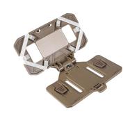 MiOYOOW - Soporte para teléfono móvil móvil con placa táctica plegable de 120 °, con bandas de silicona en 4 esquinas para teléfonos de 4,7 a 6,7 pulgadas para chaleco táctico