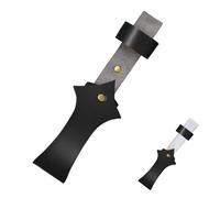 MiOYOOW Soporte plegable de abanico de piel sintética con trabilla para cinturón, funda para ventilador de rave, soporte para abanico de mano para actuaciones, desfiles, disfraces y uso diario