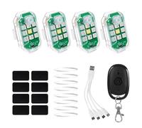 MiOYOOW Strobe Drone Light, 4 unidades de luces LED inalámbricas impermeables con mando a distancia, 7 colores de carga USB, luces anticolisión para actividades al aire libre, camping, actividades de