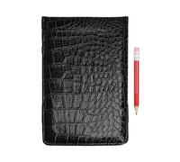 MiOYOOW Tarjeta de puntuación de cuero de golf, tarjeta de puntuación de golf de tamaño grande, hoja de seguimiento de estadísticas de golf con correa elástica para competiciones deportivas de golf