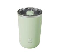 MiOYOOW Taza de café automática, IPX6, 350 ml, magnética, eléctrica, impermeable, con tapa, botella agitadora silenciosa para batidos de proteínas, gimnasio, hogar, viajes