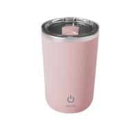 MiOYOOW Taza de café con agitación automática, IPX6, impermeable, 350 ml, magnética, eléctrica, con tapa, botella agitadora silenciosa para batidos de proteínas, gimnasio, hogar, viajes