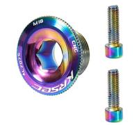 MiOYOOW Tornillos de Bielas Bicicleta, M18/M20 Perno Fijación Brazo Manivela Tornillos Manivela de Bicicleta Aleación Aluminio con Tapa