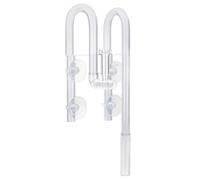 MiOYOOW Tubo filtrado de acuario, PVC + ABS, tubo de lirio de entrada y salida en forma de U con 4 potentes ventosas para tanque plantado de acuario de 12/16 mm