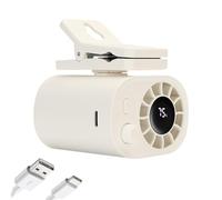 MiOYOOW Ventilador de clip, rotación de 360°, ventilador de cintura portátil con 100 velocidades, pantalla digital, 1800 mAh para mesa, ropa, sombrilla, para viajes al aire libre