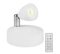 Mioyow - Foco LED inalámbrico, foco magnético y adhesivo con mando a distancia, 3 colores, luz de pared ajustable para mesita de noche lectura