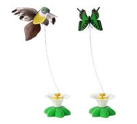 Mioyow juguete eléctrico para gato, simulación de pájaro volante/mariposa interactivo para gato juguete divertido para gatos interior gatitos ejercicio caza (color aleatorio, sin batería)