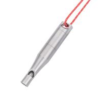 Mioyow - Silbato de titanio, seguridad emergencia, cuerda antipérdida, con compartimento medicamentos, separado, impermeable para entrenamiento de animales