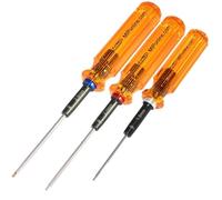 MIP 9602 Juego de destornilladores hexagonales RC de 3 piezas (1.5 mm, 2.0 mm, 2.5 mm) - Llaves Allen hexagonales de precisión para coches RC, drones, barcos, helicópteros - Kit de herramientas de