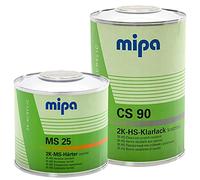 MIPA Set 2K HS barniz transparente CS 90 2K-MS-endurecedor MS25 1,5L