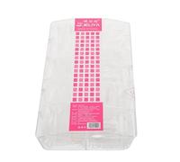 Mipcase 1 Caja Uñas Postizas Transparentes Trapezoidales de Completo de Puntas Tipo Ataúd Finas para Manicura Elegante Cobertura Total para Salón y Uso Personal