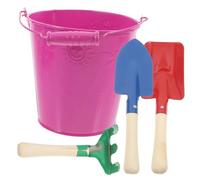 Mipcase 1 Juego Conjunto de Herramientas de Jardinería para Rastrillo Cubo y Palas para Plantación Juguetes de Jardín Seguros y Divertidos para Actividades Infantiles Color Aleatorio