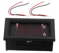 Mipcase 1 pieza Medidor de Voltaje y Corriente para Automóviles Tester Digital de Panel con Protección de Inversión y Pantalla LED Clara para Monitoreo de Baterías de Color Aleatorio
