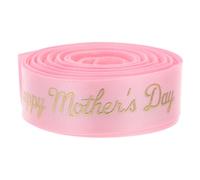Mipcase 1 Rollo Cinta del Dia de la Madre Cintas de Festival Guirnalda de Cintas Cinta para el Pelo Cintas Decorativas Ramo de Cintas Cinta de mamá Cinta Presente poliéster Rosa