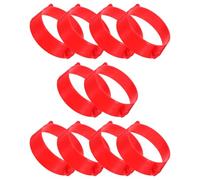 Mipcase 10 Anillos Conectores de Cadena para Conos de Carretera, Plástico Resistente Rojo, Anillos de Unión para Barreras de Seguridad Vial, Accesorios para Señalización y Control