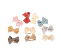 Mipcase 10 piezas Diademas de Lazo para Bebés Recién Nacidos Pack de Accesorios de Algodón para Niñas Diademas Infantiles Adorables y Cómodas para Ocasiones Especiales y