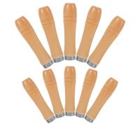 Mipcase 10 piezas Mango Madera Resistente con Anillo Metálico de Ergonómicas para Herramientas de Carpintería Adecuado para Limas Metálicas Madera Destornilladores y Taladros Manuales