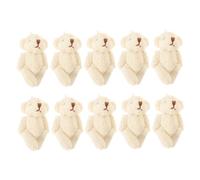 Mipcase 10 Piezas Muñecos Osos Suaves DIY Accesorios para Decoración Ropa de Peluche Manualidades Creativas