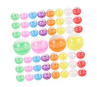 Mipcase 100piezas Juguetes de Pelota Semi-transparente Bolas Vacías Rellenables para Maquina de Chicles Contenedores de Almacenamiento de Dulces Juguete para Venta Accesorios