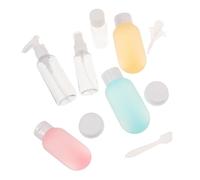 Mipcase 11 Piezas Botellas Recargables para Viaje Envases Pequeños y Transparentes para Cosméticos Loción y Cuidado Piel Resistentes y Fáciles de Rellenar para Avión y Vacaciones