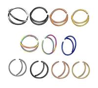 Mipcase 11piezas Anillo De Nariz De Acero Inoxidable Pinzas Nariz Accesorios De Joyería Diario Especiales