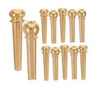 Mipcase 12 Piezas Kit Pins Puente Guitarra Acústica Latón Clavijas Fijación Cuerdas Reparación Fácil Mantenimiento Tuning Estabilidad