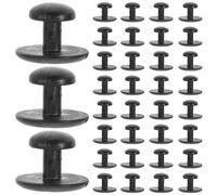 Mipcase 120 Botones Negros de Plástico para Uniformes de Chef, Accesorios de Prendas de Vestir, Pequeños (7 Mm Cabeza, 12 Mm Base), Resistentes para Chaquetas de Restaurante y Hotel, Uso