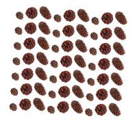 Mipcase 120 Piezas Conos de Pino Naturales para Decorar Mini Conos Sostenibles para Manualidades Ornamentos Rústicos para Navidad Coronas Guirnaldas y Bodas Ecológicas