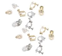 Mipcase 16 Piezas Convertidor de Pendientes de Clip sin Perforación Almohadillas de Silicona Ant Dolor para Orejas Sensibles Kit DIY con Tornillo para Crear Accesorios Personalizados