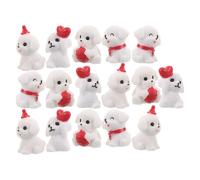 Mipcase 16 Piezas Figuras de Perro de Resina Adorables Miniaturas Decorativas para Manualidades DIY Ornamentos Kawaii para Jardín Clips de Cabello y Escenas Creativas